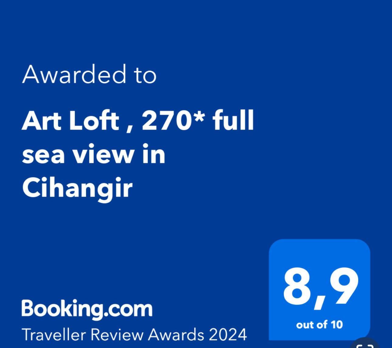 Art Loft , 270* Full Sea View In Cihangir Apartment Истанбул Екстериор снимка